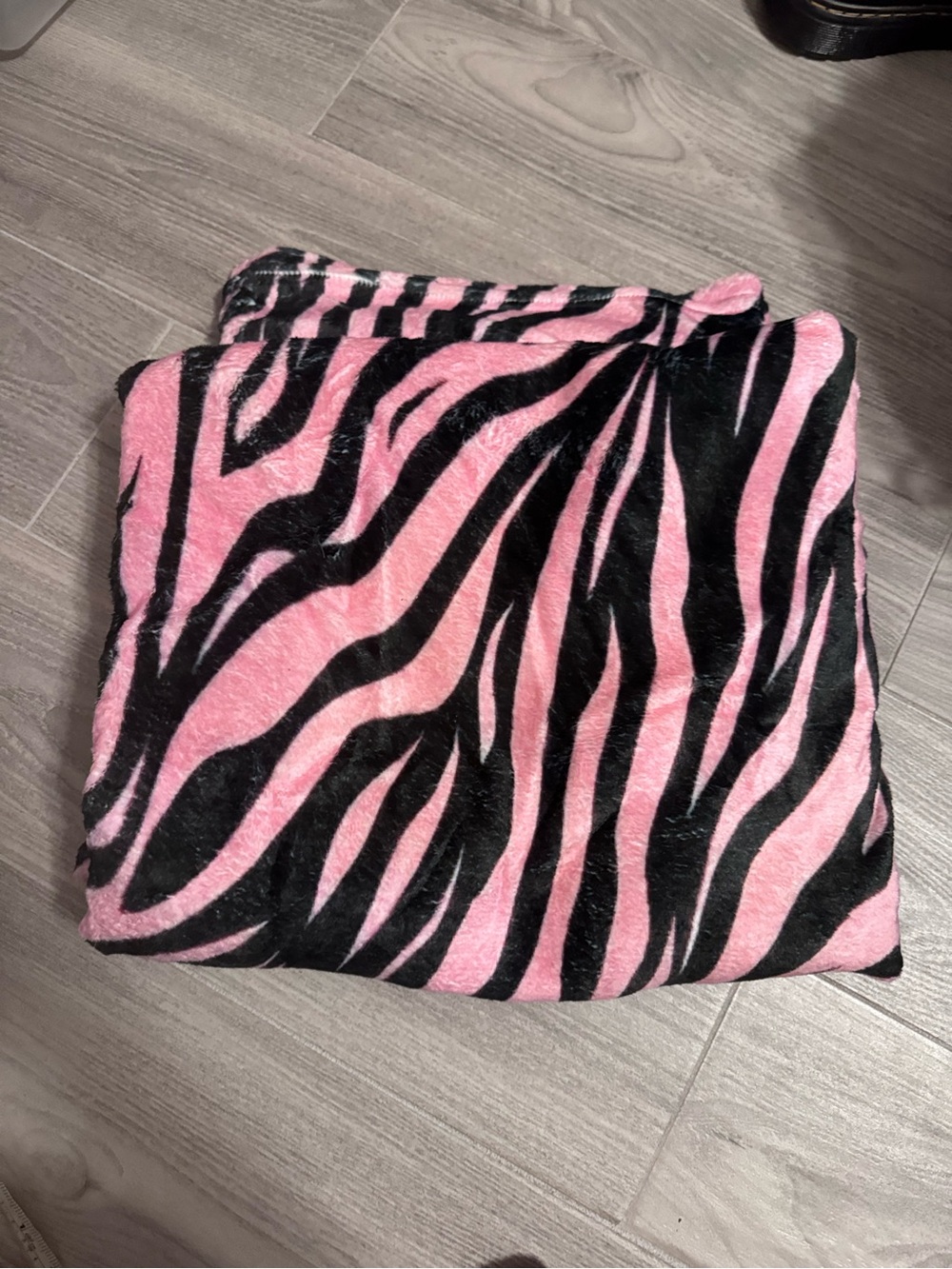 Pink and Black Zebra Print Throw and Satin Leopard Print Body Pillow Case Cover